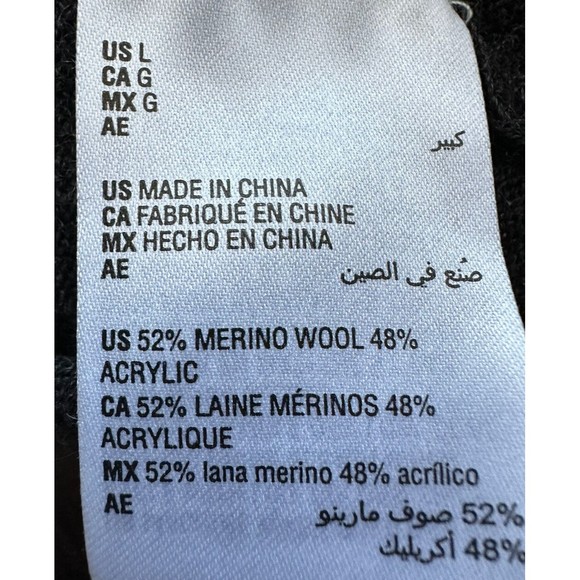 Club Room long sleeve merino wool/acrylic blend v-neck sweater men's size L EUC - Picture 4 of 5